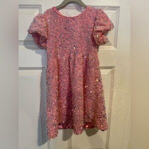 Lola + The Boys Shimmering Pink Sequin Dress